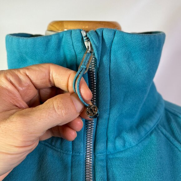 Lululemon M/L Scuba Oversized Funnel Neck Half-Zip Oceanic Blue *Flaw - Picture 5 of 14
